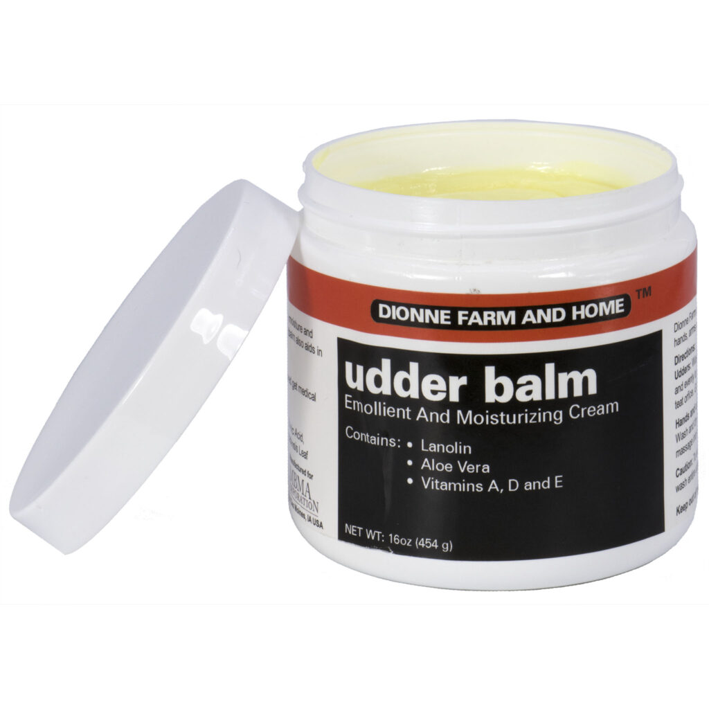 Dionne Farm & Home Udder Balm 16 oz jar (Open) SKU 90301
